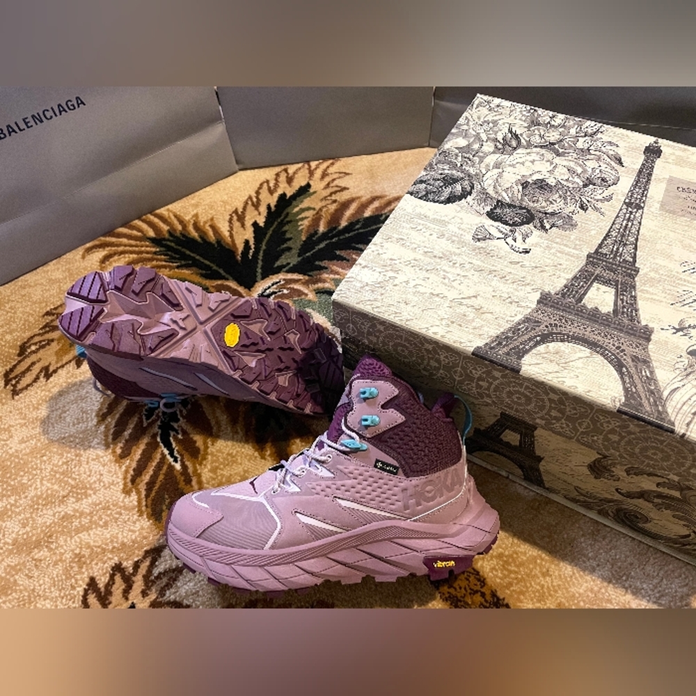 Hoka One One Anacapa Gore-Tex Mid Vibram Hiking Boots Shoes Elderberry Grape - Picture 11 of 15